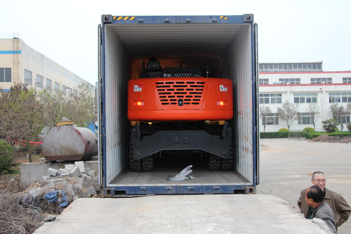 熱烈祝賀沃爾華集團4臺輪式挖掘機順利出口泰國 熱烈祝賀沃爾華集團4臺輪式挖掘機順利出口泰國