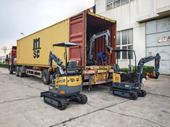  沃爾華集團(tuán)一批小型挖掘機(jī)出口歐洲市場(chǎng)