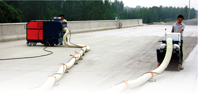 沃爾華路面拋丸機施工現(xiàn)場